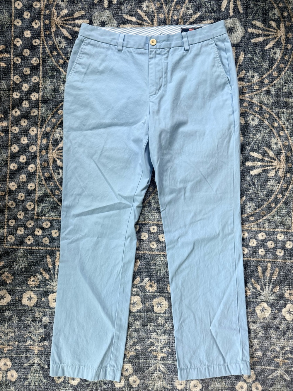 Vineyard Vines Men's Light Blue Cotton Chino Pants